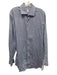 Peter Millar Size XL Blue & White Cotton Houndstooth Men's Long Sleeve Shirt Blue & White / XL
