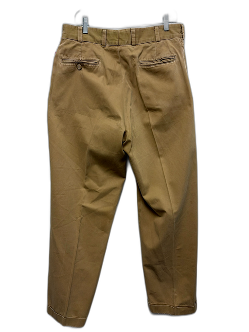 Bills Khakis Size 34 Dark Tan Cotton Solid Cuffed Khakis Men's Pants Dark Tan / 34