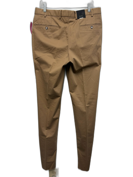 Hiltl NWT Size 34 Dark Tan Cotton Blend Solid Dress Khakis Men's Pants Dark Tan / 34