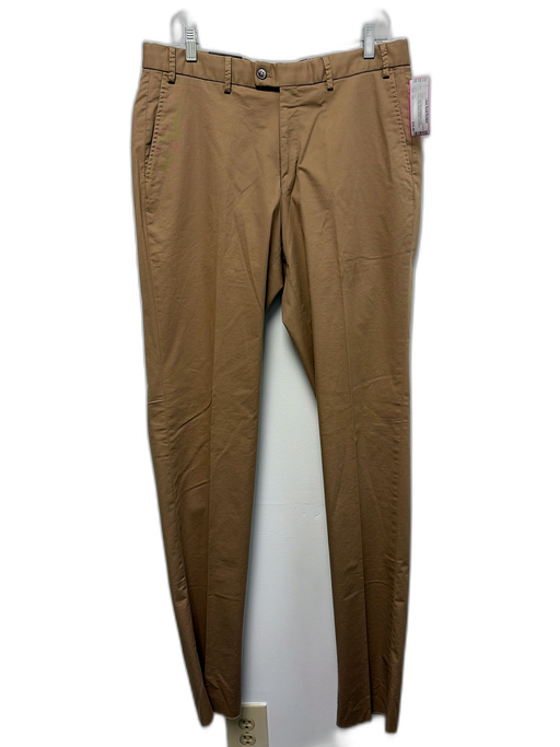Hiltl NWT Size 34 Dark Tan Cotton Blend Solid Dress Khakis Men's Pants Dark Tan / 34