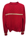 St. John Evening Size M Red & Gold Wool & Rayon Mock Neck Star Sweater Red & Gold / M