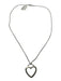 Tiffany & Co. Silver Sterling Silver Dainty Chain Heart Necklace Silver