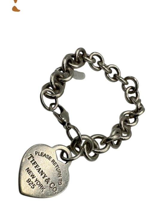 Tiffany & Co. Silver Sterling Silver 925 Heart Chain Bracelet Silver