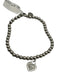 Tiffany & Co. Silver Sterling Silver 925 Beaded Heart Charm Bracelet Silver