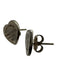 Tiffany & Co. Silver Sterling Silver 925 Heart Stud Post Back Earrings Silver