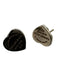 Tiffany & Co. Silver Sterling Silver 925 Heart Stud Post Back Earrings Silver