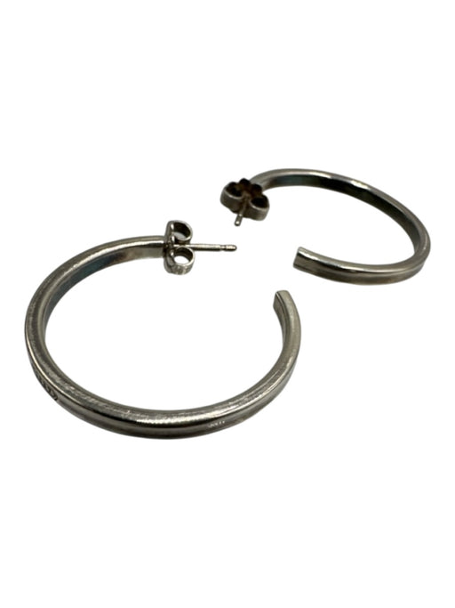 Tiffany & Co. Silver Sterling Silver 925 Hoop Post Back Earrings Silver