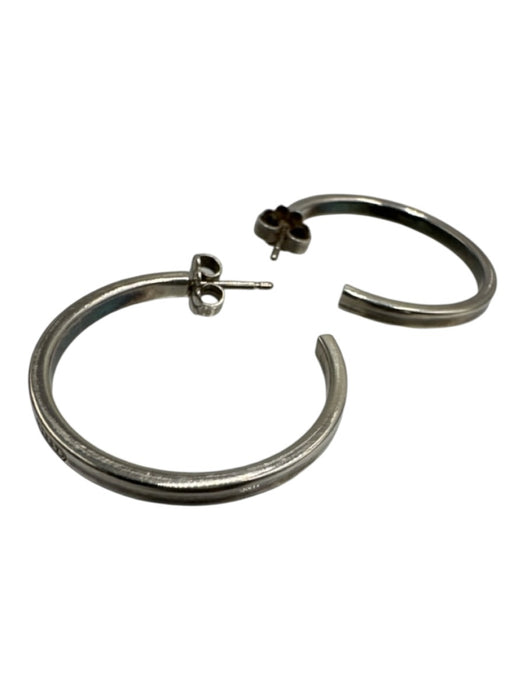 Tiffany & Co. Silver Sterling Silver 925 Hoop Post Back Earrings Silver