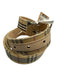 Burberry Beige, Black, Red Canvas Leather Nova Check Silver Buckle Vintage Belts Beige, Black, Red / Est 34