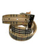 Burberry Beige, Black, Red Canvas Leather Nova Check Silver Buckle Vintage Belts Beige, Black, Red / Est 34
