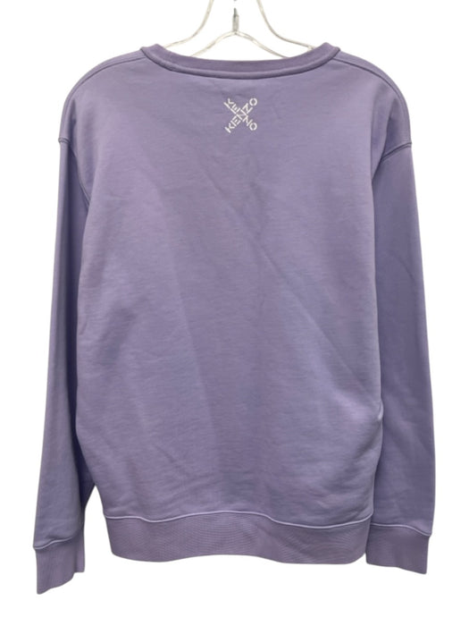 Kenzo Size Large Light Purple Cotton Blend Logo Long Sleeve Graphic Sweatshirt Light Purple / Large
