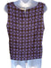 Chanel Size 44 Brown & Purple Silk Monogram Clovers Sleeveless Tank Top Brown & Purple / 44