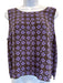 Chanel Size 44 Brown & Purple Silk Monogram Clovers Sleeveless Tank Top Brown & Purple / 44