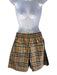 Burberry Size 2 Khaki Print Cotton Blend Novacheck Plaid Elastic Waist Shorts Khaki Print / 2