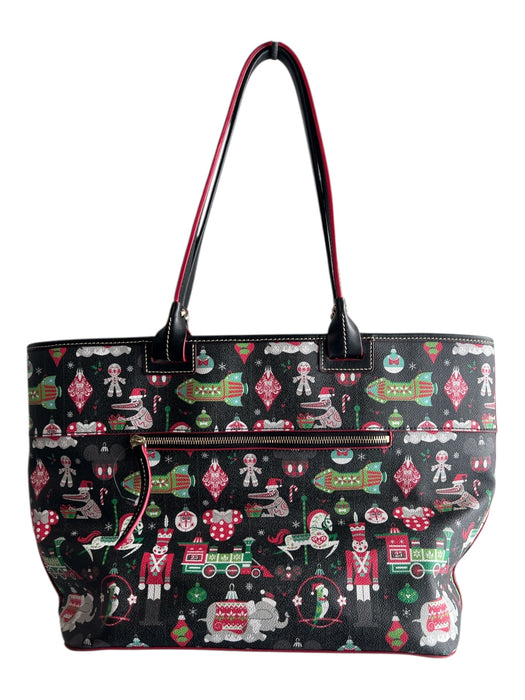 Dooney & Bourke Black & Multi Leather Disney Christmas Print Shoulder Bag Bag Black & Multi / Medium