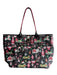 Dooney & Bourke Black & Multi Leather Disney Christmas Print Shoulder Bag Bag Black & Multi / Medium