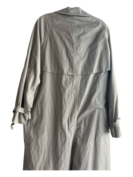 Burberry Size Est L Khaki Cotton Long Sleeve Waist Belt Button Front Trench Coat Khaki / Est L