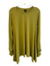 Lisa Bayne Size L Green Rayon Long Sleeve Round Neck Scrunched Sleeve Top Green / L