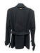 St John Size S Black & Gold Cotton 6 Button Gold Hardware Shoulder Pads Coat Black & Gold / S