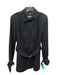 St John Size S Black & Gold Cotton 6 Button Gold Hardware Shoulder Pads Coat Black & Gold / S