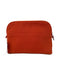 Hermes Orange Cotton Zip Close Inner Pocket Pouch Bag Orange / S