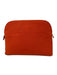 Hermes Orange Cotton Zip Close Inner Pocket Pouch Bag Orange / S