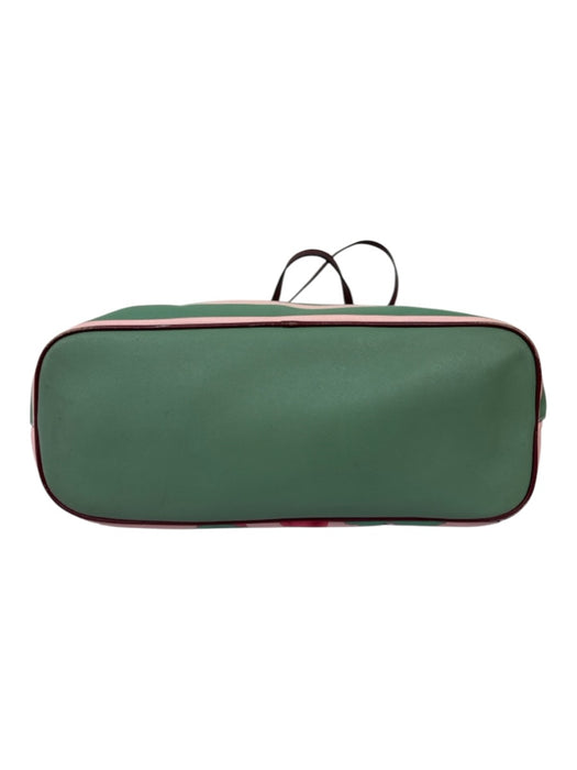 Marc By Marc Jacobs Pink, Red & Green PVC Leather trim Floral Two Strap Tote Bag Pink, Red & Green