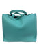 Tiffany & Co. Tiffany Blue Pebble Leather 2 Handles Open Top Hand Bag Tiffany Blue / M
