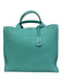 Tiffany & Co. Tiffany Blue Pebble Leather 2 Handles Open Top Hand Bag Tiffany Blue / M