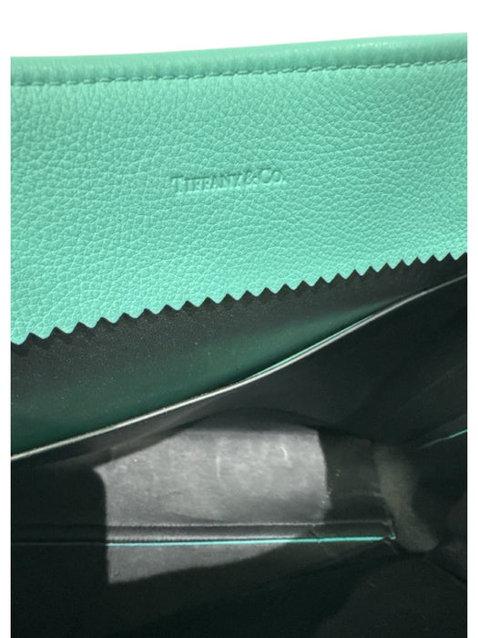 Tiffany & Co. Tiffany Blue Pebble Leather 2 Handles Open Top Hand Bag Tiffany Blue / M