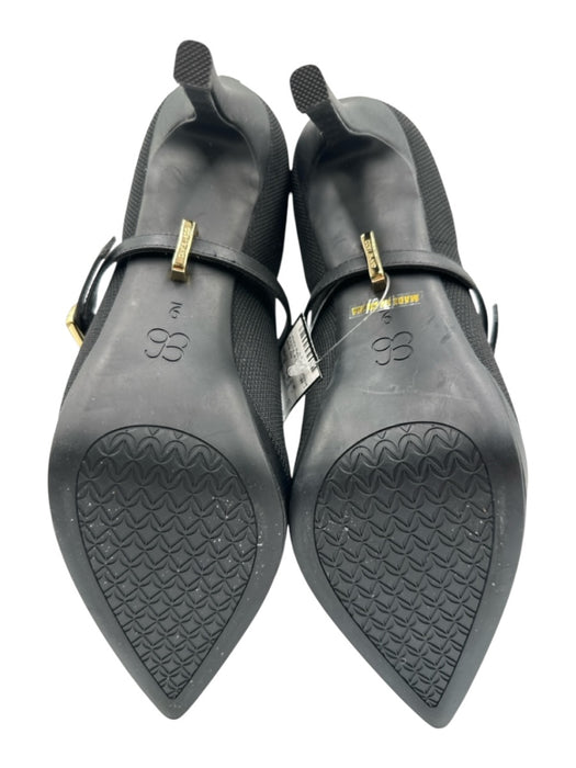 Cosy Island Shoe Size 9 Black Elastane Pointed Toe Mary Jane Heel Pumps Black / 9