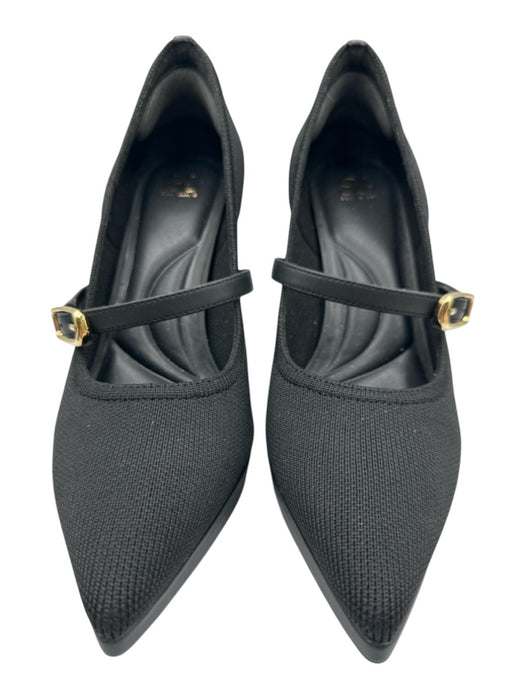Cosy Island Shoe Size 9 Black Elastane Pointed Toe Mary Jane Heel Pumps Black / 9