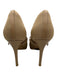 Cosy Island Shoe Size 9 Beige Elastane Pointed Toe Mary Jane Heel Pumps Beige / 9