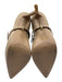 Cosy Island Shoe Size 9 Beige Elastane Pointed Toe Mary Jane Heel Pumps Beige / 9