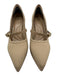 Cosy Island Shoe Size 9 Beige Elastane Pointed Toe Mary Jane Heel Pumps Beige / 9