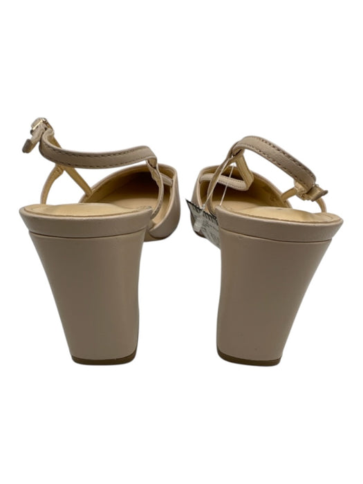 Marc Fisher Shoe Size 9.5 Cream Beige Leather Pointed Toe Slingback Pumps Cream Beige / 9.5