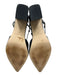 Marc Fisher Shoe Size 9.5 Black Leather Pointed Toe Slingback Block Heel Pumps Black / 9.5