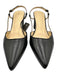 Marc Fisher Shoe Size 9.5 Black Leather Pointed Toe Slingback Block Heel Pumps Black / 9.5