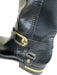 Vince Camuto Shoe Size 9.5 Black Leather Elastane Gold Hardware Riding Boots Black / 9.5