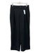 Ganni Size 36 Black Polyester Blend High Rise Textured Straight Leg Pants Black / 36