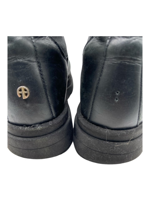 Anine Bing Shoe Size 38 Black Leather Rubber Chelsea Lug Sole Boots Black / 38