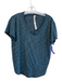 Lululemon Size 6 Blue Nylon Heathered Round Neck Short Sleeve T Shirt Top Blue / 6