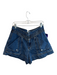 Kivari Size 10 Med Dark Wash Cotton Blend Zip Fly Flap Pocket Shorts Med Dark Wash / 10