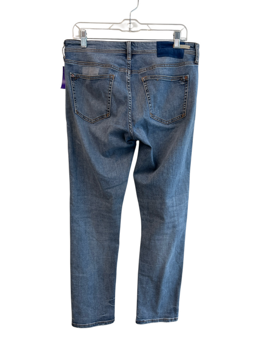 Pilcro Size 28 Med Light Wash Cotton Blend Zip Fly Mid Rise Patch Detail Jeans Med Light Wash / 28