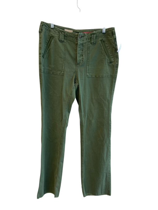 Pilcro Size 29 Green Cotton Blend Button Fly Pockets Mid Rise Straight Leg Pants Green / 29