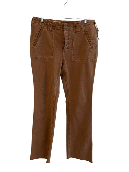 Pilcro Size 29 Brown Cotton Blend Button Fly Pockets Mid Rise Straight Leg Pants Brown / 29