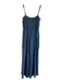 Pilcro Size Small Blue Cotton Blend Removable Spaghetti Straps Wide Leg Jumpsuit Blue / Small
