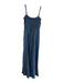 Pilcro Size Small Blue Cotton Blend Removable Spaghetti Straps Wide Leg Jumpsuit Blue / Small