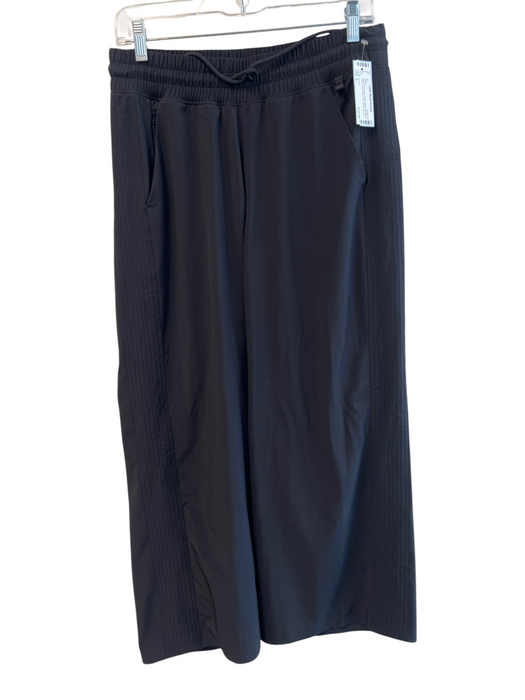Athleta Size 6 Black Polyester Elastic Waist Tie Waist Side Pocket Pants Black / 6