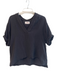 XiRENA Size S Black Cotton Short Sleeve solid color V Neck High Low Top Black / S